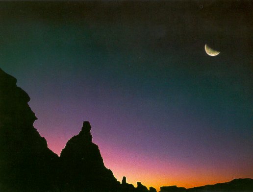 Moonrise over Southwestern Desert
