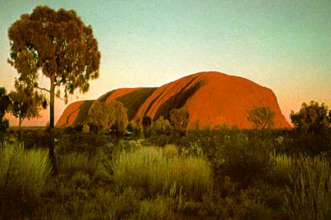 Ayers Rock Australia, sacred to Aborigines