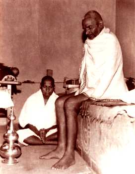 Muktananda as a young Sadhak with Nityananda