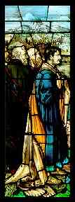 L. Stained glass panel