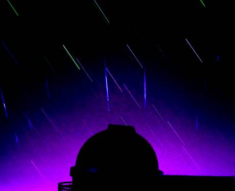 Leonids Shooting across the Night Sky.  Time lapse, Marlot