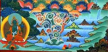 Detail from Tibetan Painting of Padmasambhava